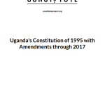 Uganda's Constitution of 1995 with Amendments