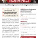 Call for Proposals : The African Reproductive Justice Litigation Fund